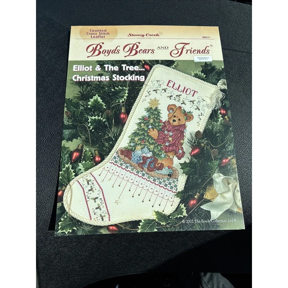 Boyds Bears Elliot Christmas Stocking Cross Stitch Pattern Stoney Creek BB011